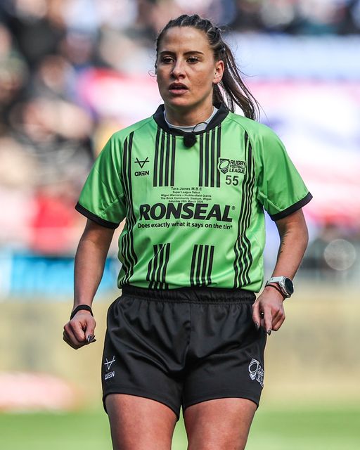 Referee Tara Jones during the Betfred Super League round 6 match Wigan Warriors vs Huddersfield Giants at The Brick Community Stadium, Wigan, United Kingdom on 28 March 2026

(Photo by Alfie Cosgrove/News Images)