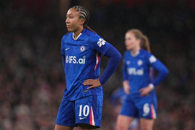 Lauren James of Chelsea hands on hip during the UEFA Women's Champions League Quarter-finals match Arsenal vs Chelsea at Arsenal Stadium, London, United Kingdom on 24 March 2026

(Photo by Harvey Murphy/News Images)