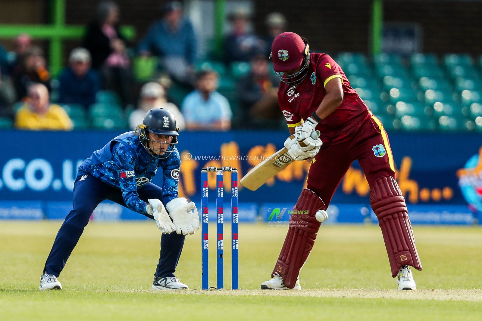 Shabika Gajnabi of West Indies Women bats during the 2nd Metro Bank ODI Day International England Women v West Indies Women at Uptonsteel County Ground, Leicester, United Kingdom, 4th June 2025

(Photo by Izzy Poles/News Images)