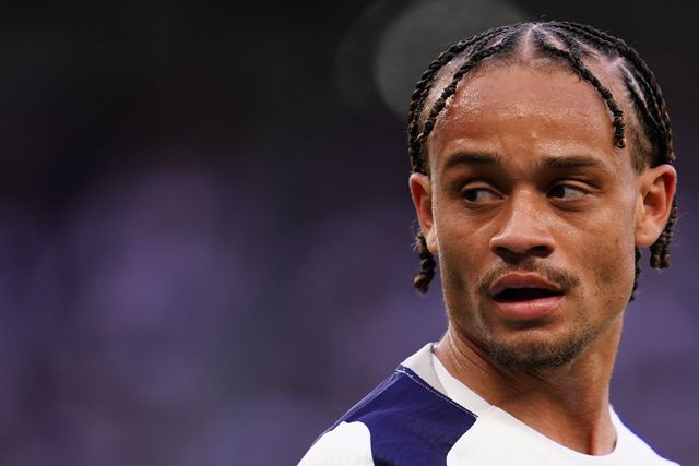 Xavi Simons of Tottenham Hotspur during the Premier League match Tottenham Hotspur vs Brighton & Hove Albion at Tottenham Hotspur Stadium, London, United Kingdom on 18 April 2026

(Photo by Harvey Murphy/News Images)