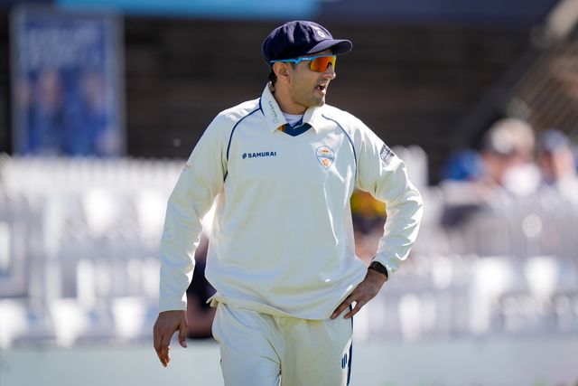 Mohammad Abbas during the County Championship Division Two Derbyshire vs Gloucestershire at The Central Co-Op County Ground, Derby, United Kingdom on 24 April 2026

(Photo by Maynard Manyowa/News Images)