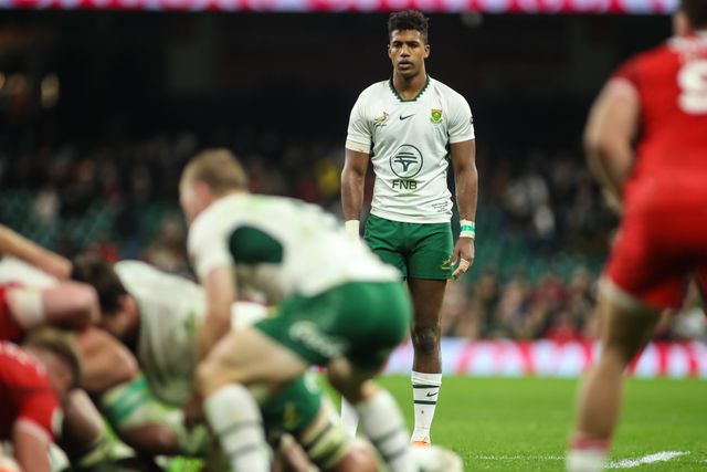 Sacha Feinberg-Mngomezulu of South Africa during the Quilter Nations Series 2025 match Wales vs South Africa at Principality Stadium, Cardiff, United Kingdom, 29th November 2025

(Photo by Andrew Lewis/News Images)

*** GER AUT SUI OUT ***