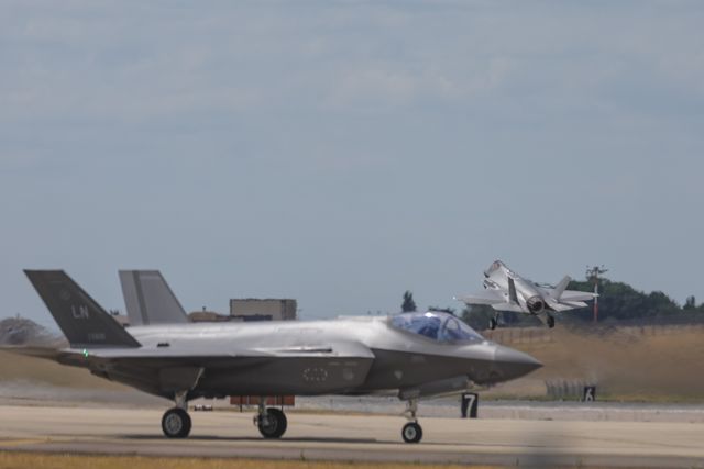 United States Air Force Lockheed Martin F-35 fifth-generation fighter takeoff at RAF Lakenheath, Lakenheath, United Kingdom, 26th June 2025

(Photo by Mark Cosgrove/News Images)