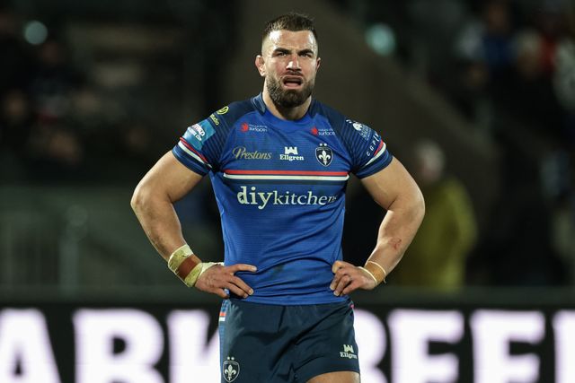 Mike McMeeken of Wakefield Trinity during the Betfred Challenge Cup round 4 match Wakefield Trinity vs Leeds Rhinos at DIY Kitchens Stadium, Wakefield, United Kingdom on 13 March 2026

(Photo by Mark Cosgrove/News Images)