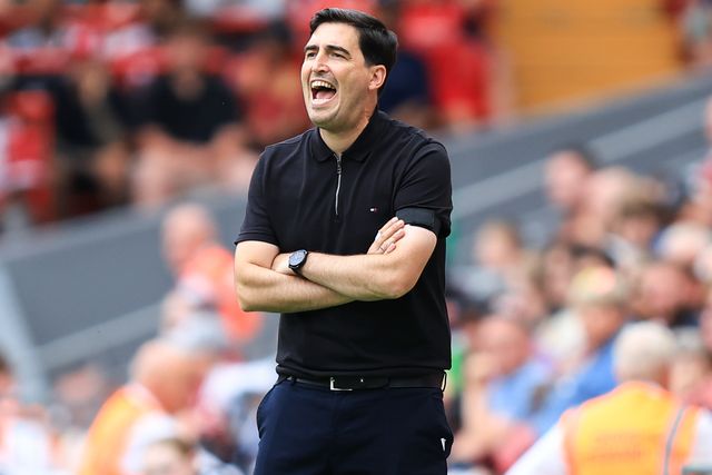 Liverpool manager Andoni Iraola during the pre-season friendly match Liverpool vs Monaco at Anfield, Liverpool, United Kingdom on 09 August 2026

(Photo by Jorge Horsted/News Images)