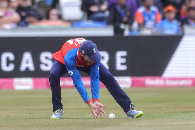 Phil Salt of England fields the ball during the First Vitality T20 International match England vs India at Banks Homes Riverside Stadium, Chester-le-street, United Kingdom on 01 July 2026

(Photo by Mark Cosgrove/News Images)
