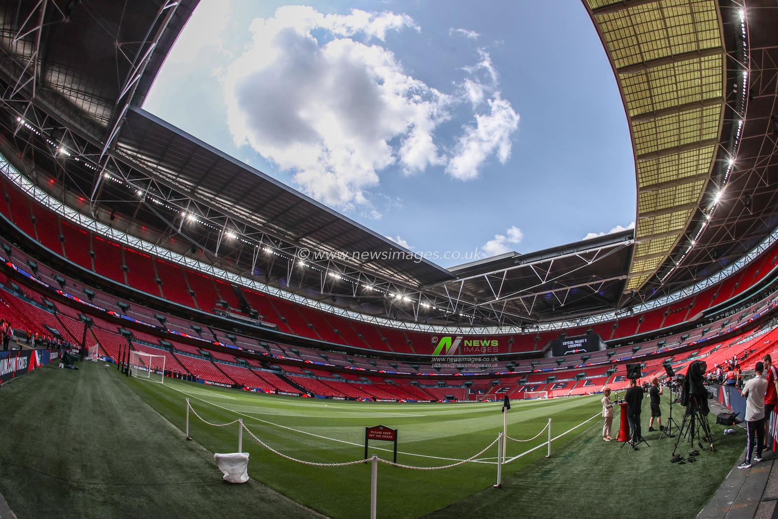 A general view of Wembley Stadium ahead of the The FA Community Shield match Crystal Palace vs Liverpool at Wembley Stadium, London, United Kingdom, 10th August 2025

(Photo by Alfie Cosgrove/News Images)