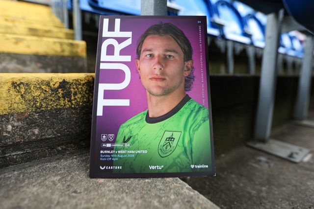 Match day programme ahead of the Sky Bet Championship match Burnley vs West Ham United at Turf Moor, Burnley, United Kingdom on 16 August 2026

(Photo by Jorge Horsted/News Images)