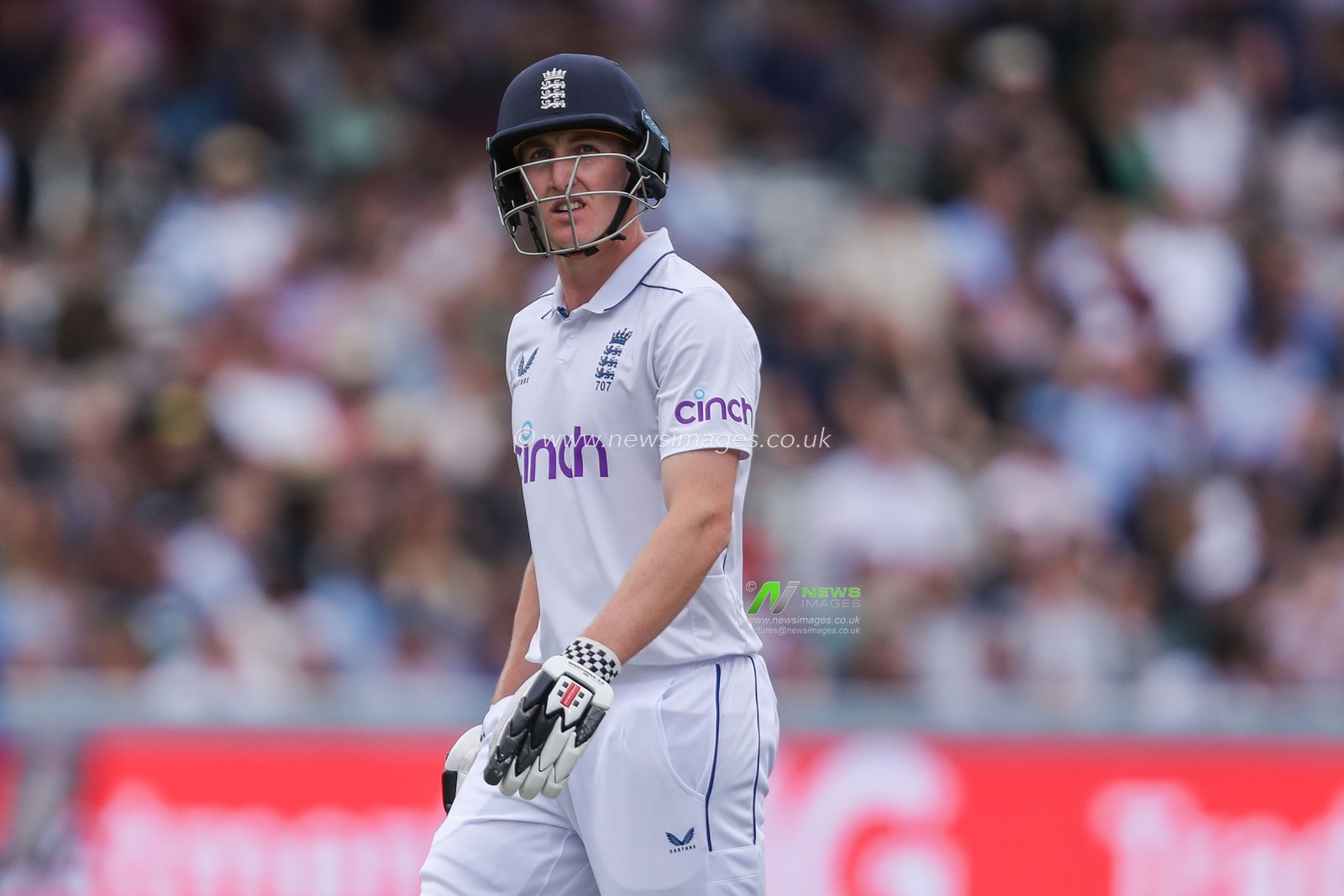 Harry Brook of England looks dejected following his dismissal during England v Sri Lanka 2nd Rothesay Test Match Day 3 at Lords, London, United Kingdom, 31st August 2024

(Photo by Izzy Poles/News Images)