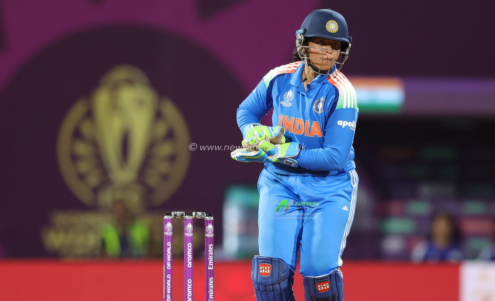 Richa Ghosh of India during the ICC Women's ODI Cricket World Cup Final 2025 session India Women vs South Africa Women at Dr. D.Y. Patil Sports Academy, Navi Mumbai, India, 2nd November 2025

(Photo by Shubhajit Roy Karmakar/News Images)