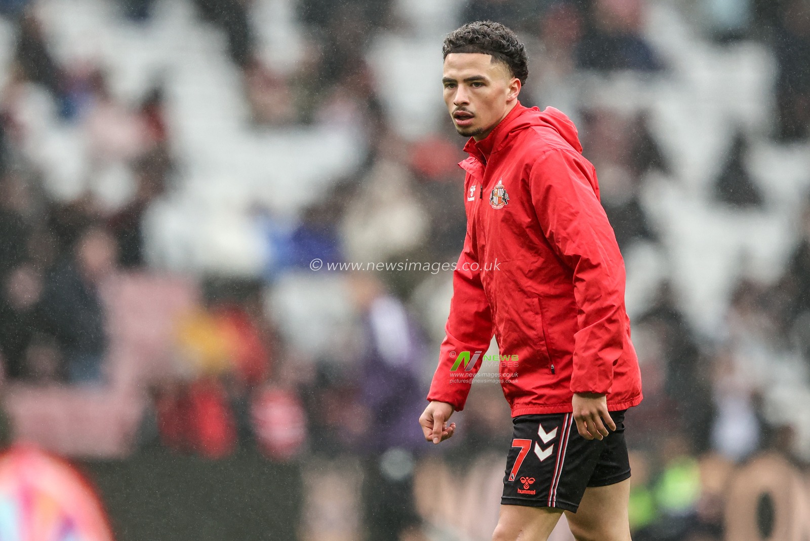 Chemsdine Talbi of Sunderland in the pregame warmup session during the Premier League match Sunderland vs Manchester United at Stadium Of Light, Sunderland, United Kingdom on 09 May 2026

(Photo by Alfie Cosgrove/News Images)