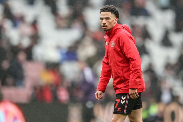 Chemsdine Talbi of Sunderland in the pregame warmup session during the Premier League match Sunderland vs Manchester United at Stadium Of Light, Sunderland, United Kingdom on 09 May 2026

(Photo by Alfie Cosgrove/News Images)
