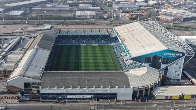 An aerial view of Elland Road during the Premier League match Leeds United vs Brentford at Elland Road, Leeds, United Kingdom on 21 March 2026

(Photo by Mark Cosgrove/News Images)