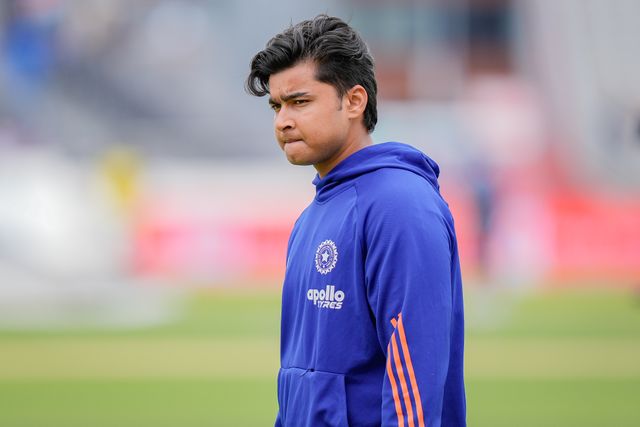Vaibhav Sooryavanshi of India in the pre-game warm up session during the Second Vitality T20 International match England vs India at Old Trafford, Manchester, United Kingdom on 04 July 2026

(Photo by Maynard Manyowa/News Images)