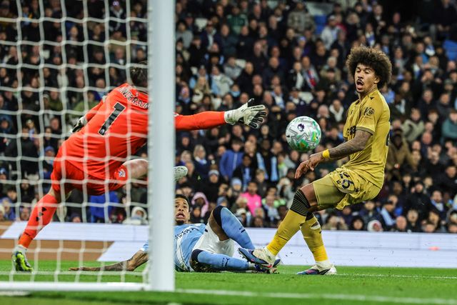 Savino of Manchester City scores to make it 3-0 during the Premier League match Manchester City vs Crystal Palace at Etihad Stadium, Manchester, United Kingdom on 13 May 2026

(Photo by Mark Cosgrove/News Images)