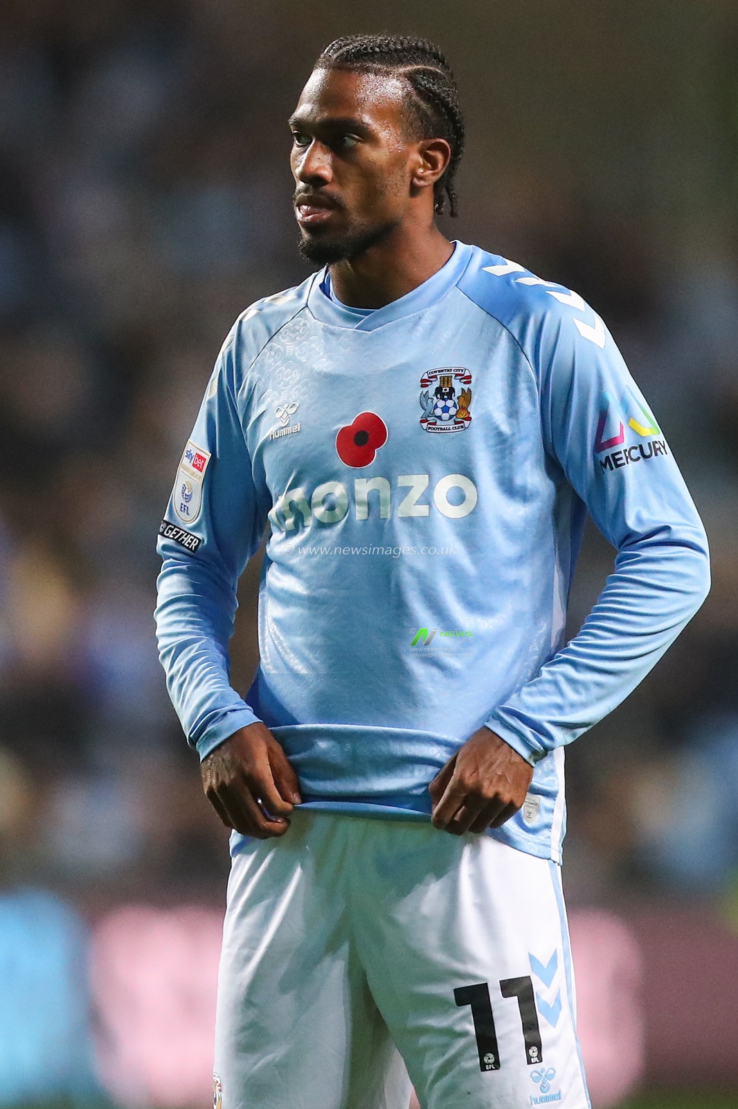 Haji Wright of Coventry City during the Sky Bet Championship match Coventry City vs Derby County at Coventry Building Society Arena, Coventry, United Kingdom, 6th November 2024

(Photo by Gareth Evans/News Images)