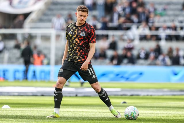 Harvey Barnes of Newcastle United in the pregame warmup session during the Premier League match Newcastle Untied vs West Ham United at St. James's Park, Newcastle, United Kingdom on 17 May 2026

(Photo by Alfie Cosgrove/News Images)