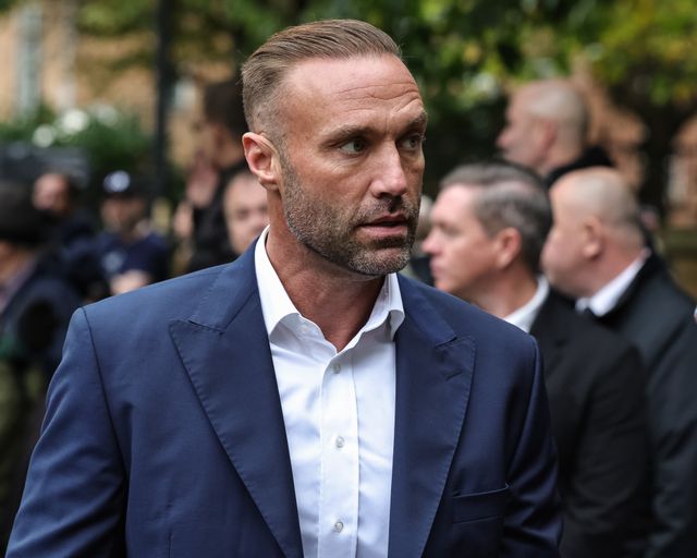 Callum Best arrives during Ricky Hatton' Funeral at Manchester Cathedral, Manchester, United Kingdom, 10th October 2025

(Photo by Mark Cosgrove/News Images)
