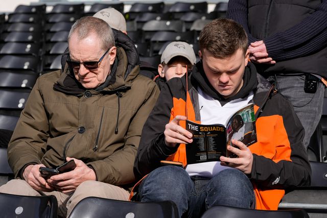 Derby fans sit in the stands prior to kick off during the Sky Bet Championship match Derby County vs Swansea City at Pride Park Stadium, Derby, United Kingdom on 14 February 2026

(Photo by Maynard Manyowa/News Images)