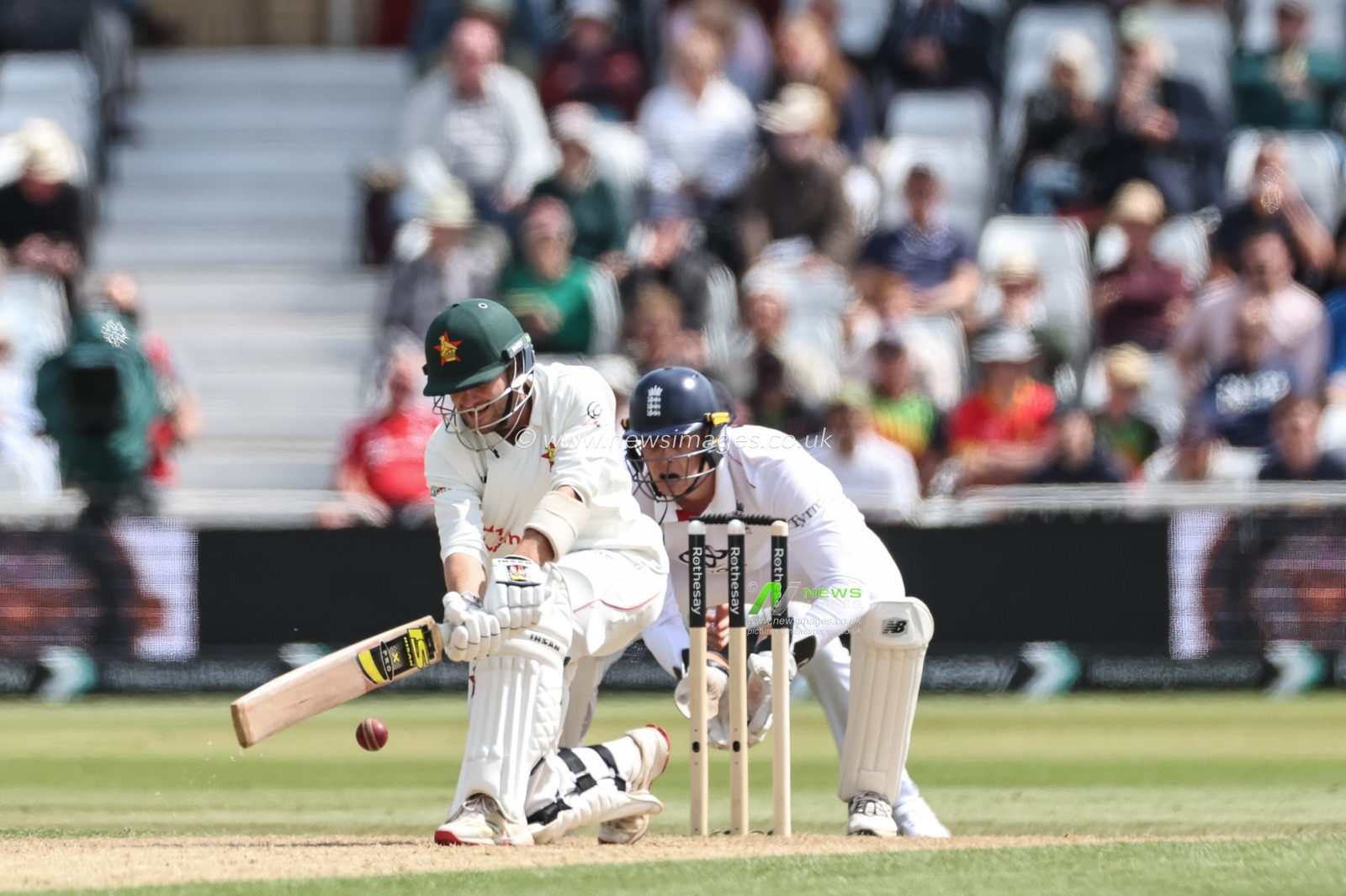 Brian Bennett of Zimbabwe sweeps the ball to the boundary for four runs during the Rothesay Test Match Day 2 England vs Zimbabwe at Trent Bridge, Nottingham, United Kingdom, 23rd May 2025

(Photo by Mark Cosgrove/News Images)
