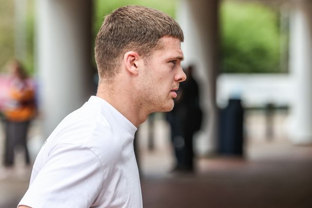 Jake Thewlis of Warrington Wolves arrives during the Betfred Super League Round 23 match Huddersfield Giants vs Warrington Wolves at Accu Stadium, Huddersfield, United Kingdom, 24th August 2025

(Photo by Alfie Cosgrove/News Images)
