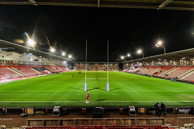 A general view of Leigh Sports Village ahead of the Betfred Super League match Leigh Leopards vs Catalans Dragons at Leigh Sports Village, Leigh, United Kingdom on 06 March 2026

(Photo by Alfie Cosgrove/News Images)