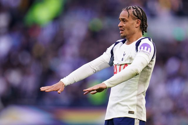 Xavi Simons of Tottenham Hotspur during the Premier League match Tottenham Hotspur vs Brighton & Hove Albion at Tottenham Hotspur Stadium, London, United Kingdom on 18 April 2026

(Photo by Harvey Murphy/News Images)