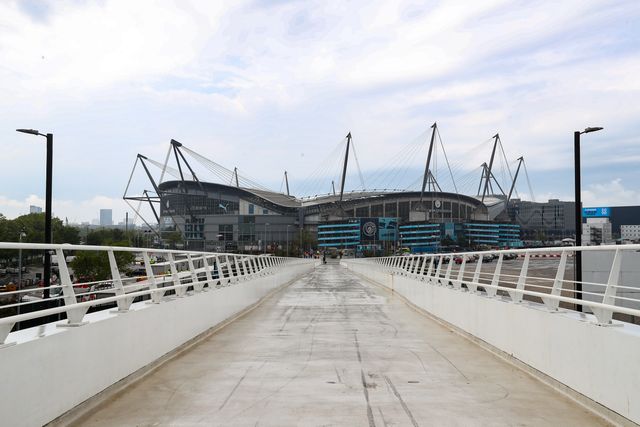 General view of The City in the Community Etihad Stadium ahead of the Premier League match Manchester City vs Brentford at The City in the Community Etihad Stadium, Manchester, United Kingdom on 09 May 2026

(Photo by Jorge Horsted/News Images)