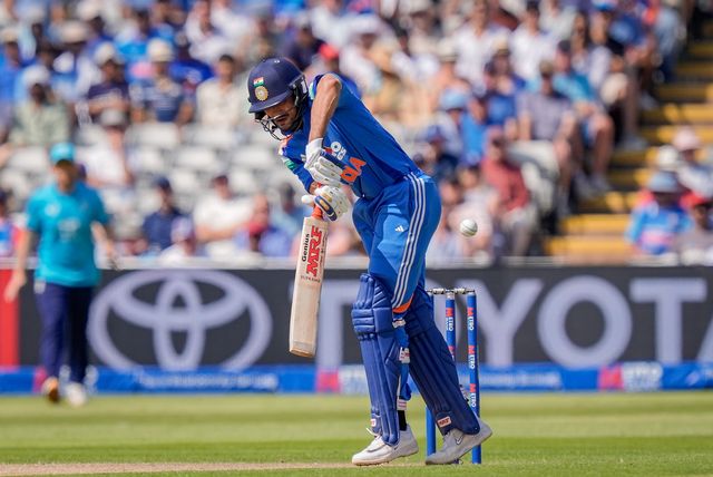 India captain Shubman Gillhits a four during the 1st Metro Bank ODI match England vs India at Edgbaston, Birmingham, United Kingdom on 14 July 2026

(Photo by Maynard Manyowa/News Images)