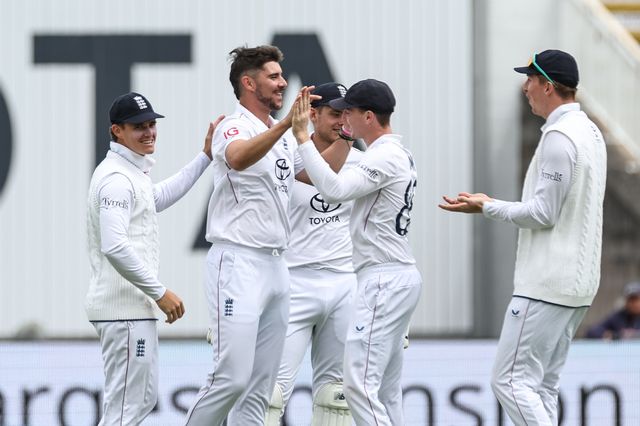 Josh Tongue of England celebrates the wicket of KL Rahul of India during the 2nd Rothesay Test Match day 4 England v India at Edgbaston, Birmingham, United Kingdom, 5th July 2025

(Photo by Mark Cosgrove/News Images)