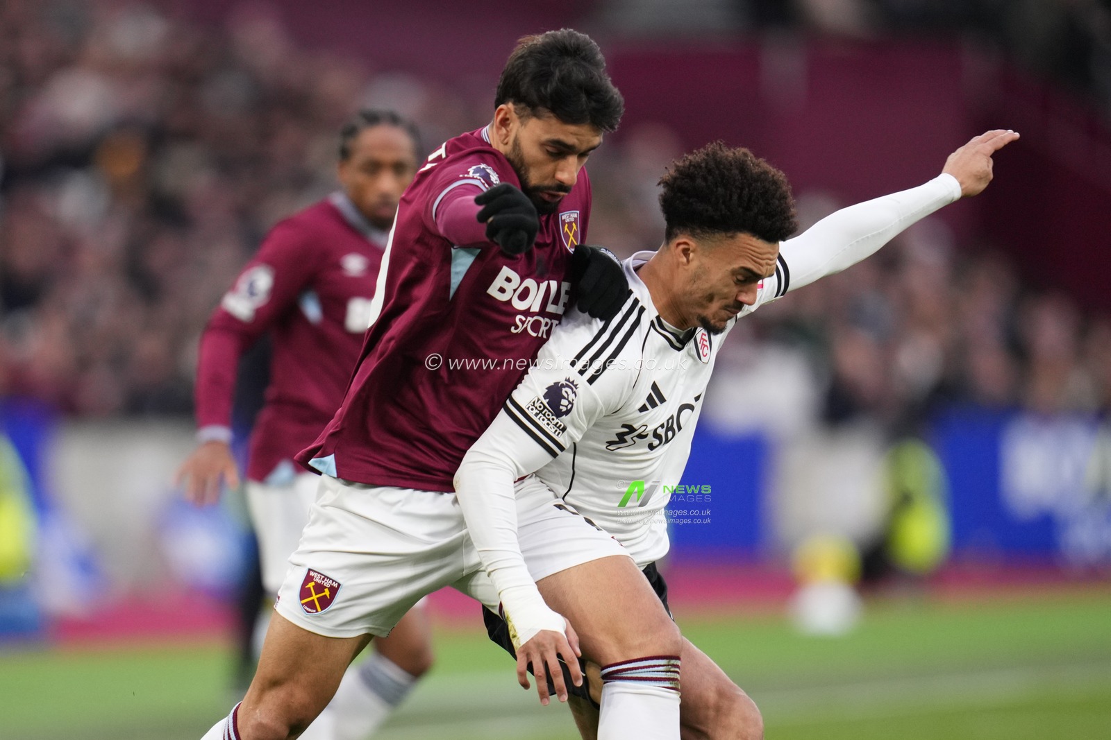 during the Premier League match West Ham United vs Fulham at London Stadium, London, United Kingdom, 27th December 2025

(Photo by Harvey Murphy/News Images)

*** GER AUT SUI OUT ***
