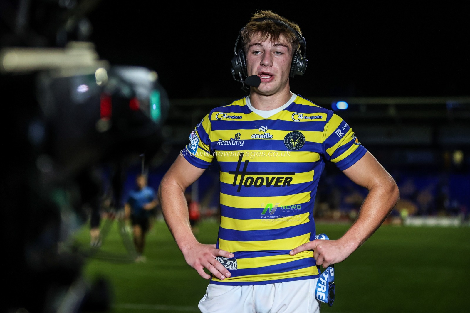 Ewan Irwin of Warrington Wolves speaks in the post match press conference during the Betfred Super League round 23 match Warrington Wolves vs York Knights at The Halliwell Jones Stadium, Warrington, United Kingdom on 13 August 2026

(Photo by Alfie Cosgrove/News Images)