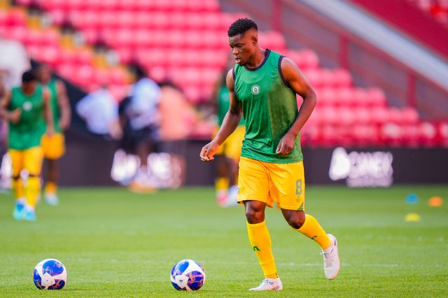 Marshall Munetsi in the pregame warmup session  during the Unity Cup 2026 Semi-Finals match Nigeria vs Zimbabwe at The Valley, London, United Kingdom on 26 May 2026

(Photo by Maynard Manyowa/News Images)