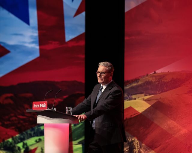 Sir Keir Starmer, Prime Minister of the United Kingdom of Great Britain and Northern Ireland addresses the conference during the Labour Party Annual Conference 2025 Day 3 at The ACC, Liverpool, United Kingdom, 30th September 2025

(Photo by Mark Cosgrove/News Images)