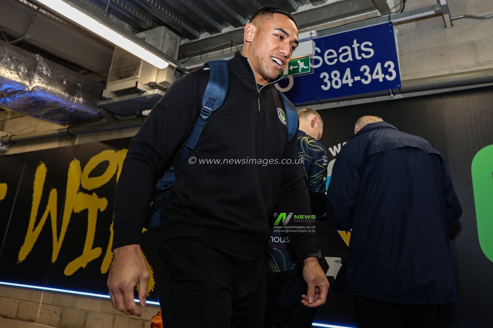Albert Hopoate of Warrington Wolves arrives at stadium during the Betfred Super League Round 1 match Warrington Wolves vs St Helens at The Halliwell Jones Stadium, Warrington, United Kingdom on 13 February 2026

(Photo by Jorge Horsted/News Images)