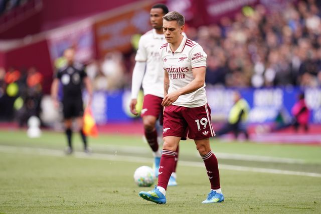 Leandro Trossard of Arsenal during the Premier League match West Ham United vs Arsenal at London Stadium, London, United Kingdom on 10 May 2026

(Photo by Harvey Murphy/News Images)
