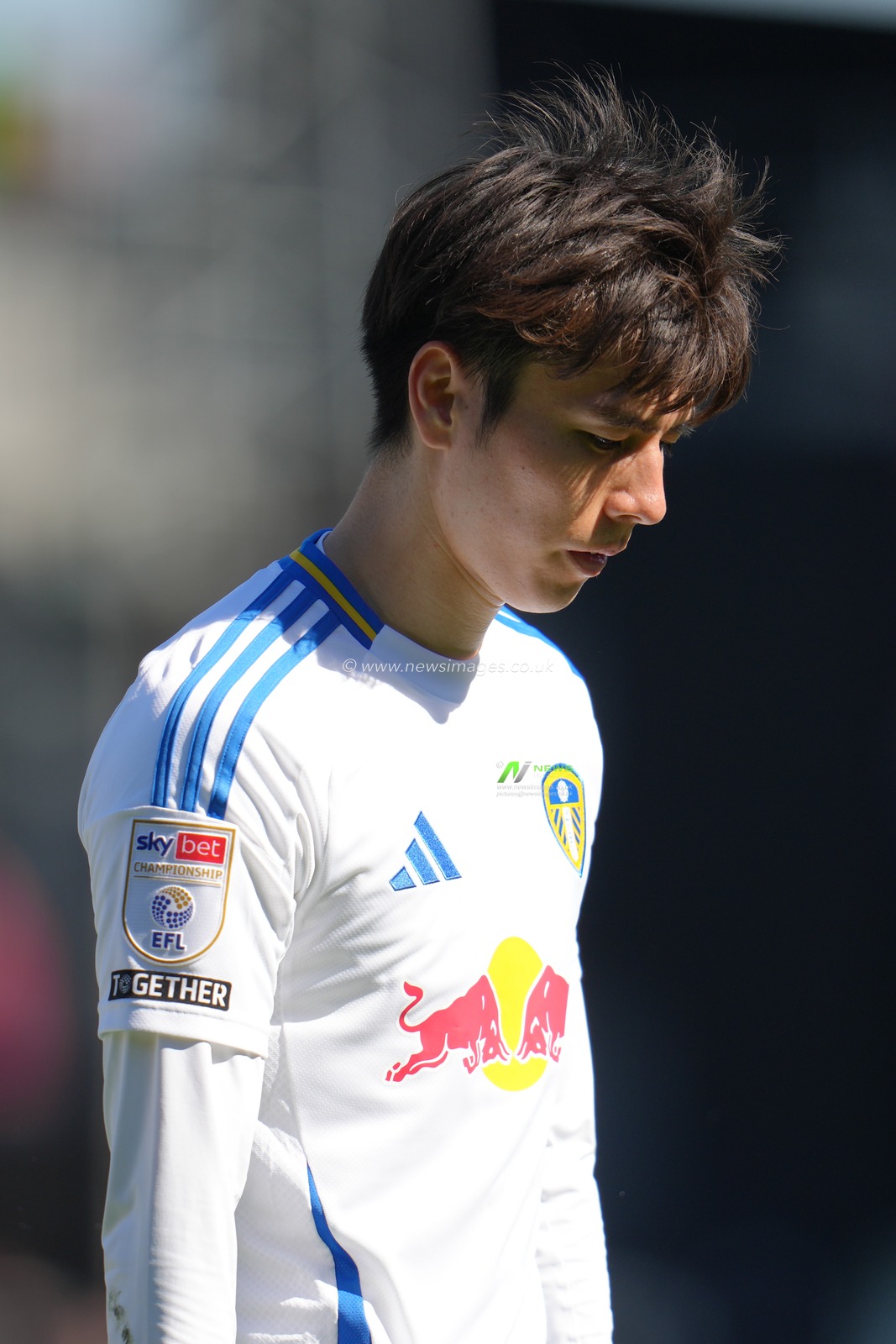 Ao Tanaka of Leeds United after the Sky Bet Championship match Luton Town vs Leeds United at Kenilworth Road, Luton, United Kingdom, 5th April 2025

(Photo by Harvey Murphy/News Images)