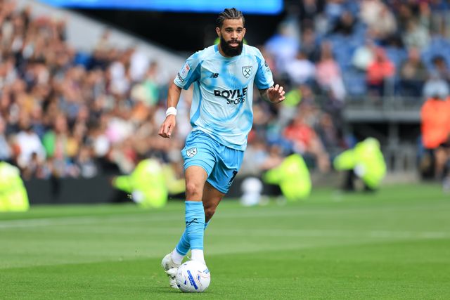 Pablo De Jesus of West Ham United with ball at his feet during the Sky Bet Championship match Burnley vs West Ham United at Turf Moor, Burnley, United Kingdom on 16 August 2026

(Photo by Jorge Horsted/News Images)