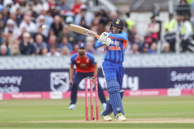 Abhishek Sharma of India hits a four during the First Vitality T20 International match England vs India at Banks Homes Riverside Stadium, Chester-le-street, United Kingdom on 01 July 2026

(Photo by Mark Cosgrove/News Images)