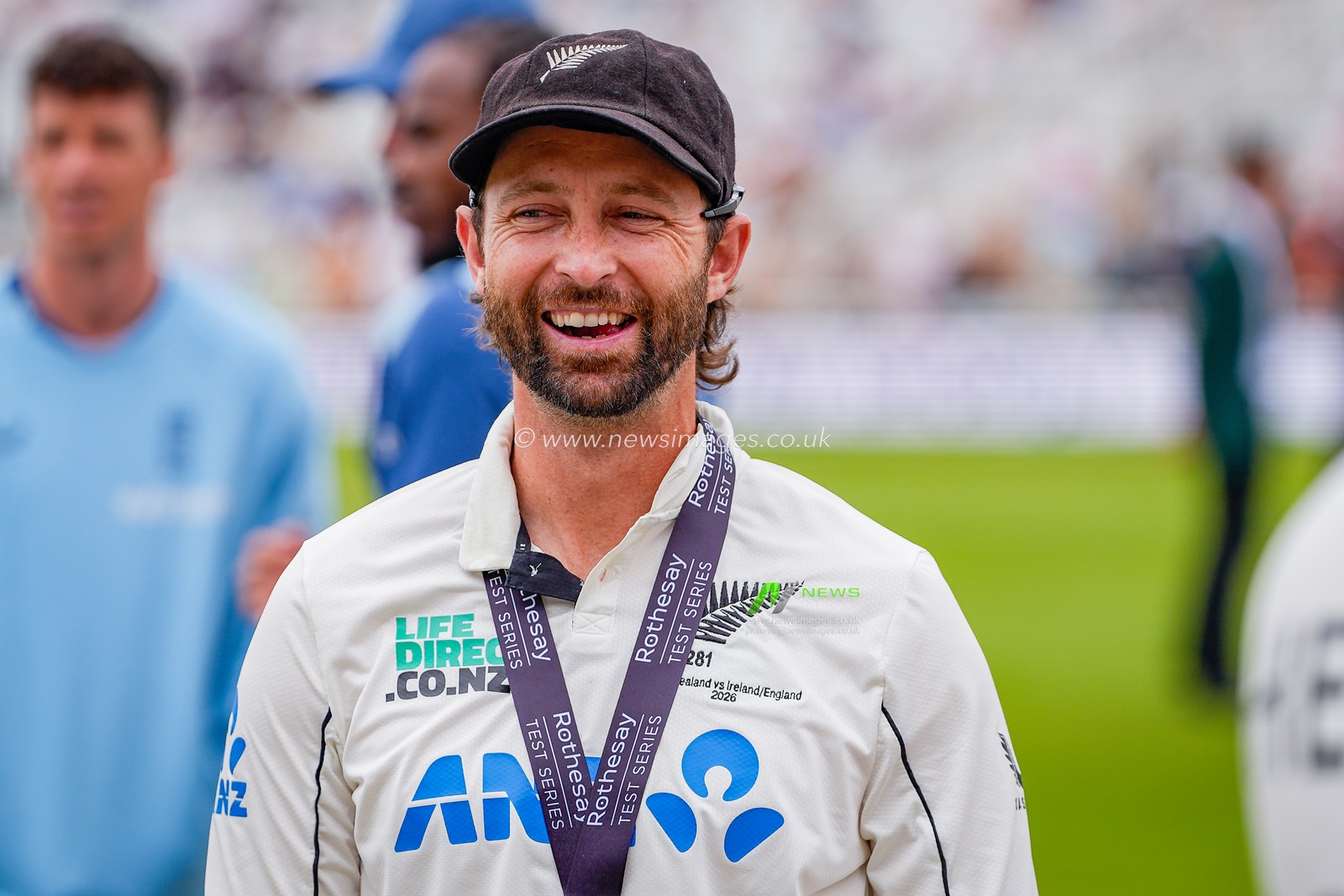 Devon Conway of New Zealand during the post match presentations during the 3rd Rothesay Test Match Day 5 match England vs New Zealand at Trent Bridge, Nottingham, United Kingdom on 29 June 2026

(Photo by Maynard Manyowa/News Images)