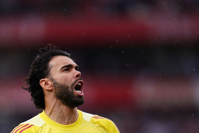 Arsenal goalkeeper David Raya during the Premier League match Arsenal vs Fulham at Emirates, London, United Kingdom on 02 May 2026

(Photo by Harvey Murphy/News Images)