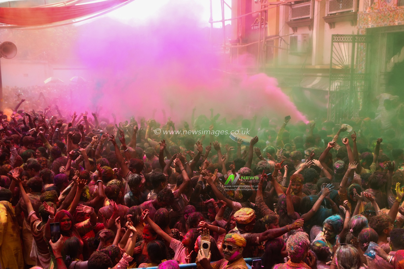 People celebrate the annual Holi festival in Kolkata,India on March 14,2025.Pictures by Debajyoti Chakraborty.The Hindu festival of Holi brings out the wildest, the loudest, and the most colorful celebration imaginable in India or anywhere else. Crowds fill the streets as brightly colored powder and water fill the air. Holi, also called the Festival of Colors, is celebrated with much enthusiasm on the full moon day in the month of Phalgun, which usually corresponds to the month of March. It marks the arrival of spring and the bright colors represent energy, life, and joy. The festival is also associated with the immortal love of Krishna and Radha, so in Mathura, the birth place of Lord Krishna, this day is also celebrated with a special puja, or prayer, the traditional custom of worshipping Lord Krishna, and an even greater exuberance.(Photo: Debajyoti Chakraborty/News Images)