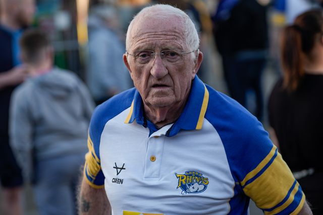 Leeds Rhinos fans interact prior to kick off during the Betfred Super League round 9 match Leeds Rhinos vs Catalans Dragons at AMT Headingley Stadium, Leeds, United Kingdom on 24 April 2026

(Photo by Maynard Manyowa/News Images)