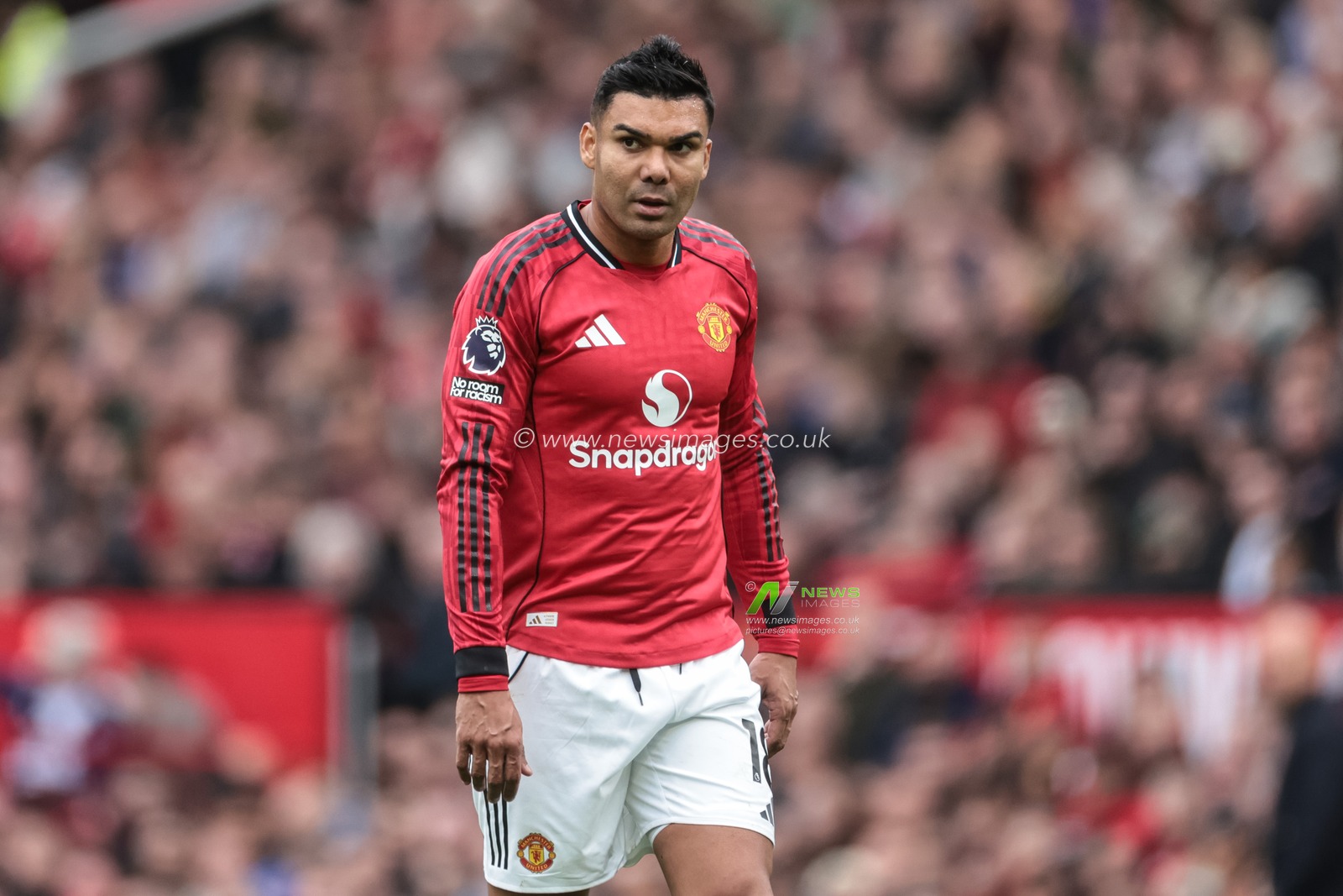 Casemiro of Manchester United during the Premier League match Manchester United vs Liverpool at Old Trafford, Manchester, United Kingdom on 03 May 2026

(Photo by Mark Cosgrove/News Images)