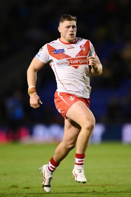 Morgan Knowles of St. Helens looks on during the Betfred Super League play-off Eliminator 2 Warrington Wolves v St Helens at Halliwell Jones Stadium, Warrington, United Kingdom, 28th September 2024

(Photo by Ben Roberts/News Images)