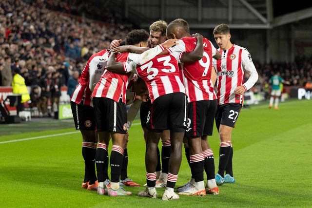 Kevin Schade of Brentford scores and celebrates 2-0 during the Premier League match Brentford vs Liverpool at The Gtech Community Stadium, London, United Kingdom, 25th October 2025

(Photo by Ian Stephen/News Images)