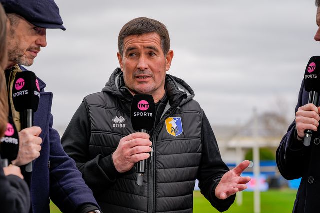 Nigel Clough manager of Mansfield Town in the manager post match interviews during the Emirates FA Cup fifth round match Mansfield Town vs Arsenal at One Call Stadium, Mansfield, United Kingdom on 07 March 2026

(Photo by Maynard Manyowa/News Images)