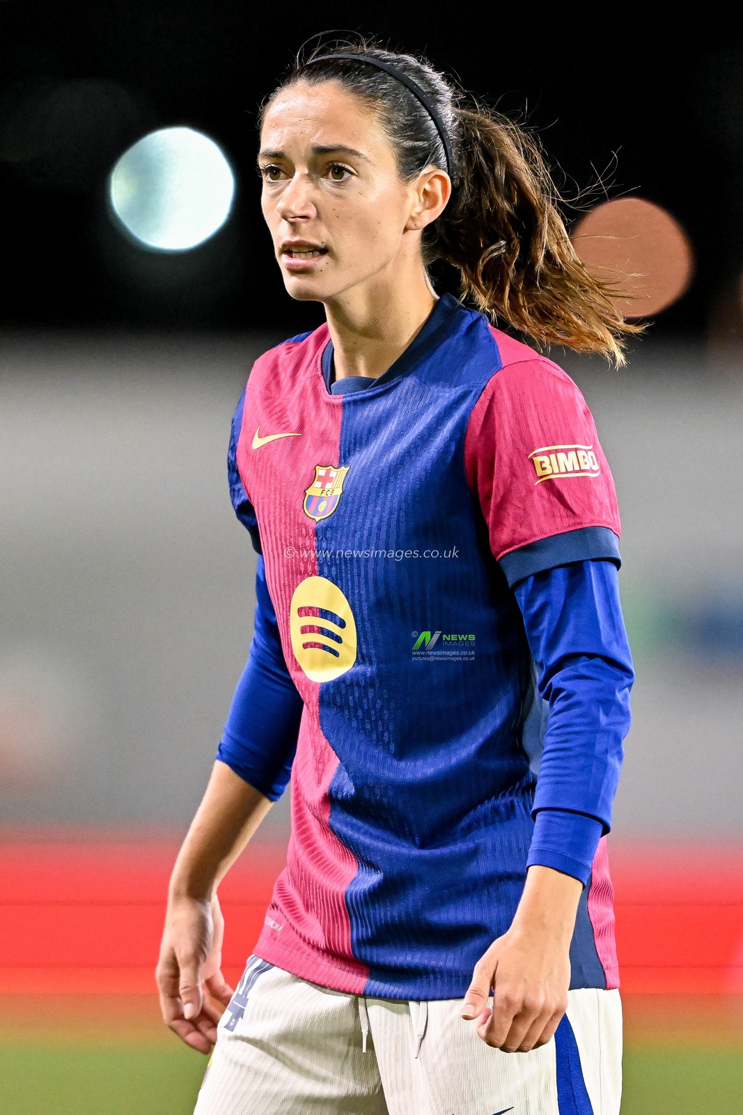 Aitana BonmatÃ­ of Barcelona FemenÃ­ looks on during the UEFA Women's Champions League match  - Group D - Manchester City vs Barcelona at Manchester City Academy Stadium, Manchester, United Kingdom, 9th October 2024

(Photo by Cody Froggatt/News Images)