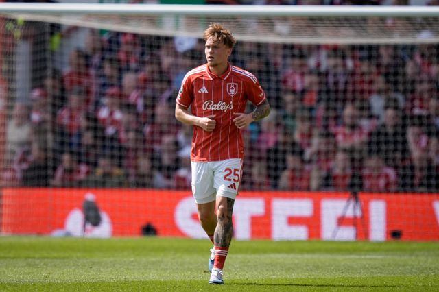Luca Netz of Nottingham Forest during the Premier League match Nottingham Forest vs Newcastle Untied at City Ground, Nottingham, United Kingdom on 10 May 2026

(Photo by Maynard Manyowa/News Images)