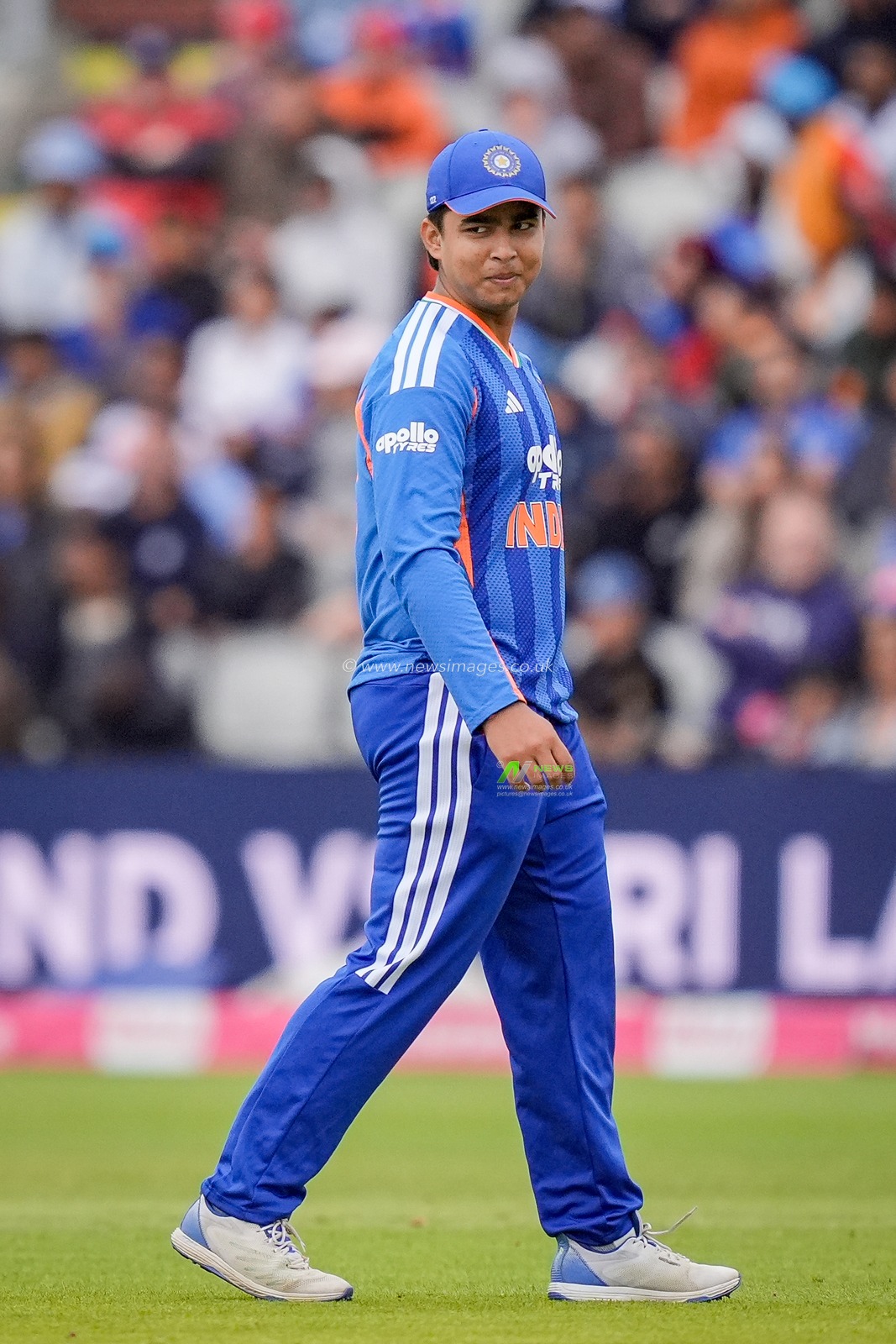 Vaibhav Sooryavanshi of India during the Second Vitality T20 International match England vs India at Old Trafford, Manchester, United Kingdom on 04 July 2026

(Photo by Maynard Manyowa/News Images)